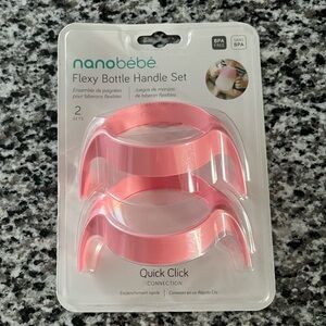 Nanobébé Pink Flexy Bottle Handle Set